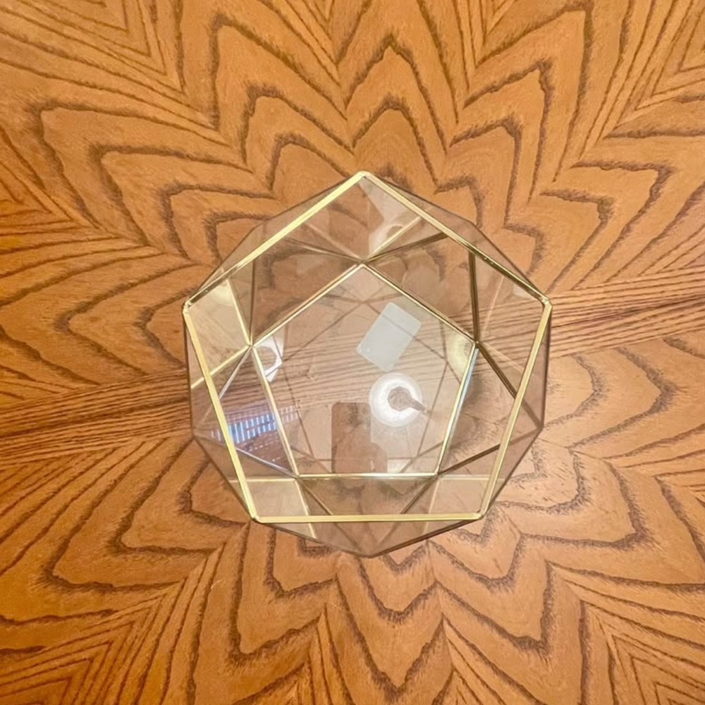 **SOLD**
Place & Time Indoor Geometric Gold Glass Gardening Terrarium Decor